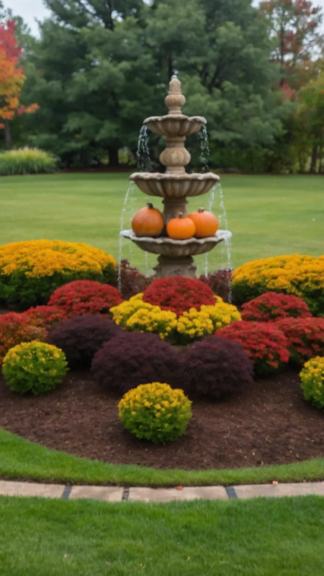 Fall Garden Fountain: