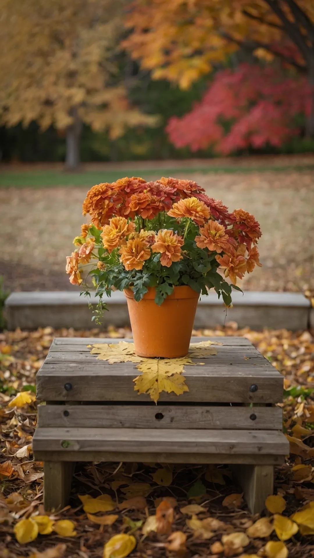 Fall Garden: A Seat for a Sunny Day: