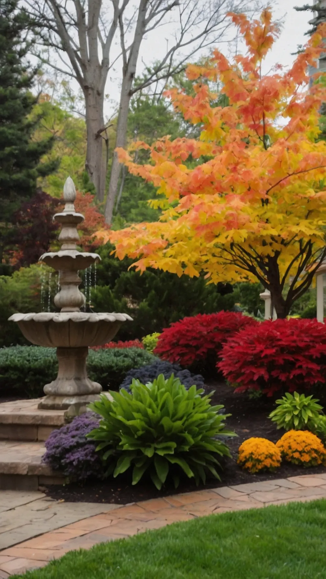 Fall Garden Fountain: