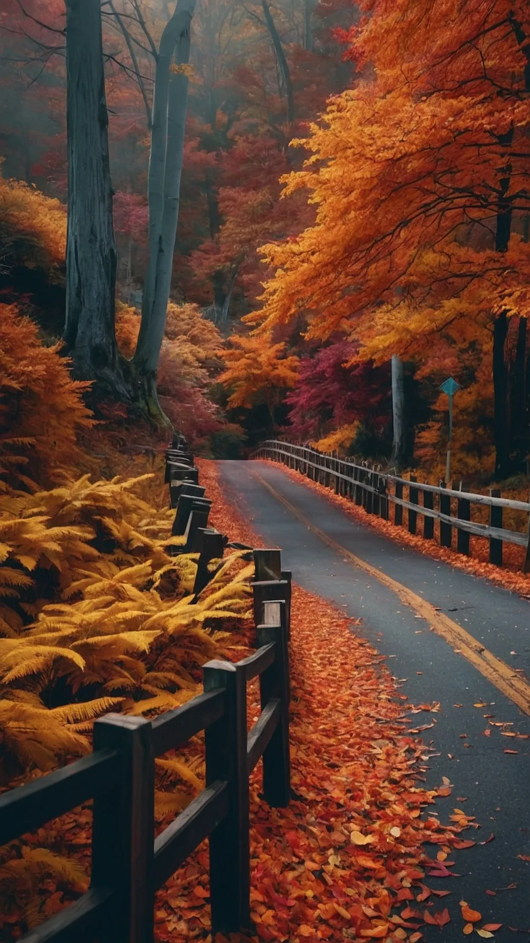 Autumn's Golden Road