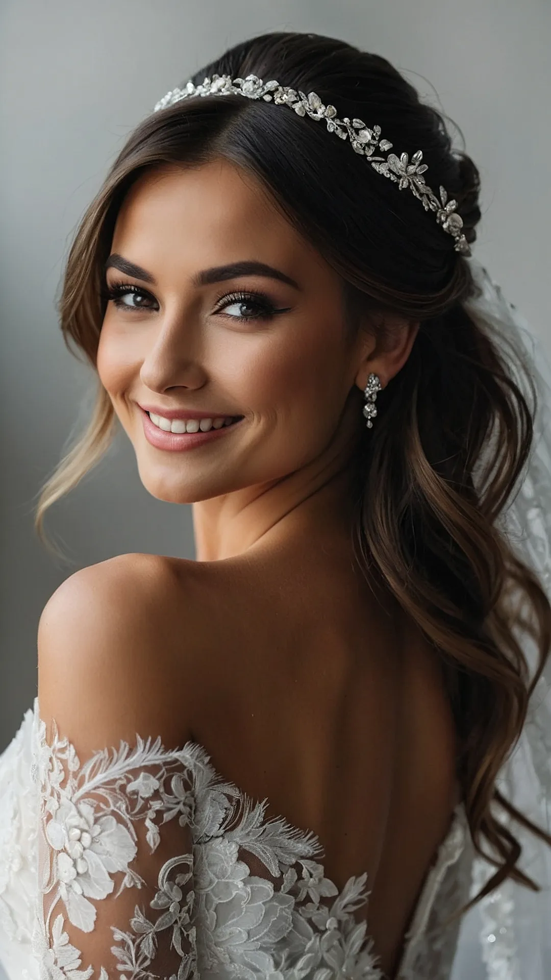 Bridal Hair Goals: Long Locks, Sparkly Crowns!