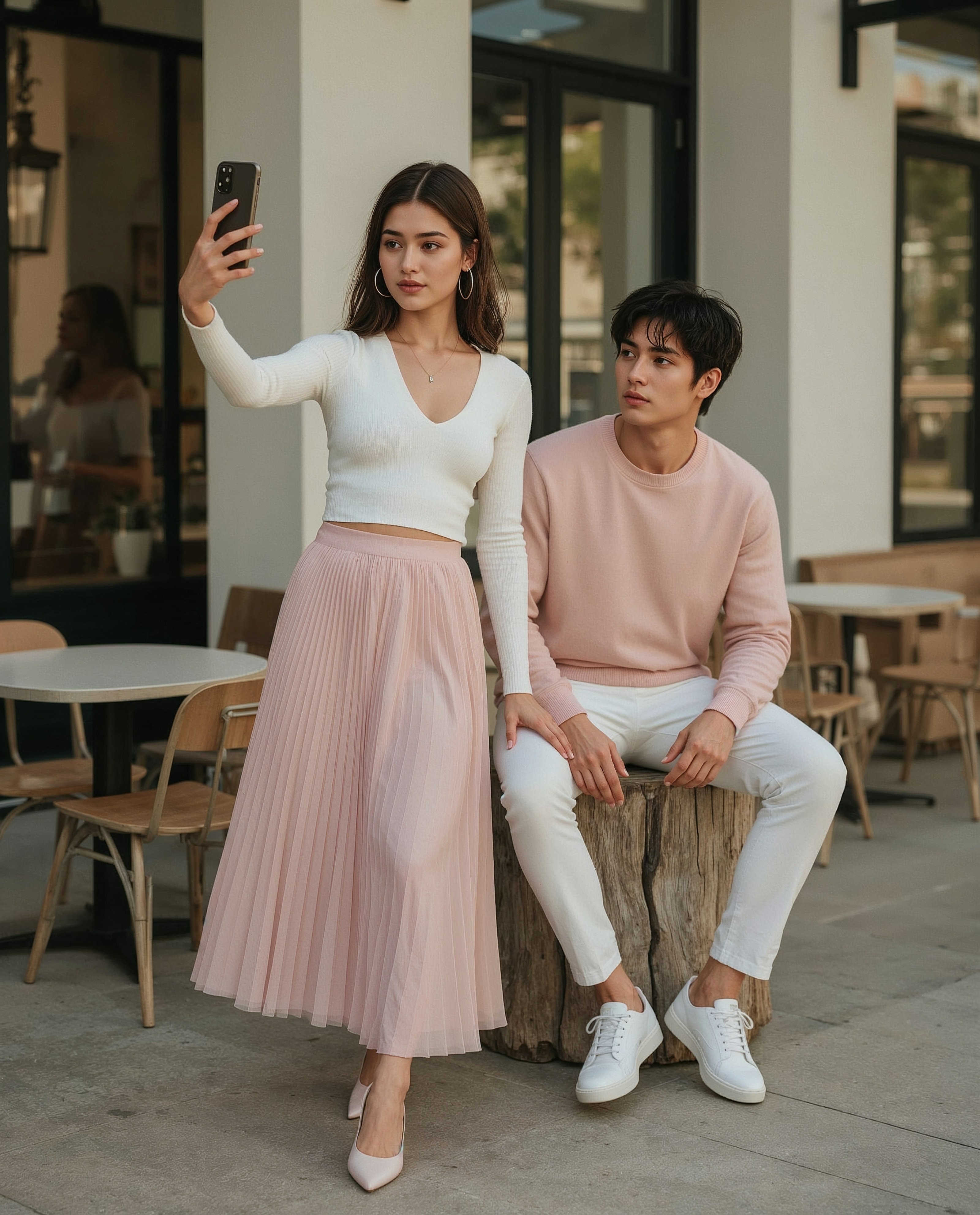 Romantic Couple Photoshoot Outfit Ideas & Engagement Poses for Outdoor ...