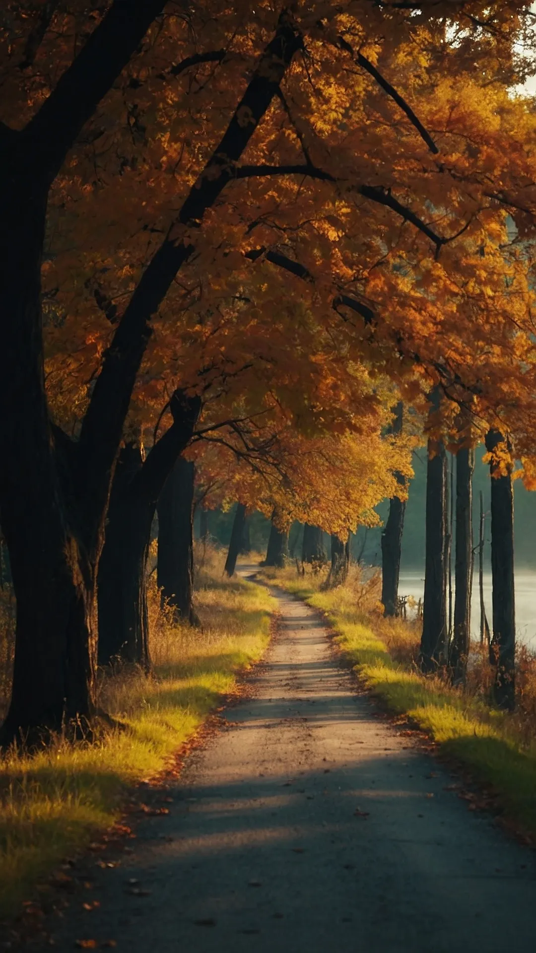 Autumn's Golden Path: