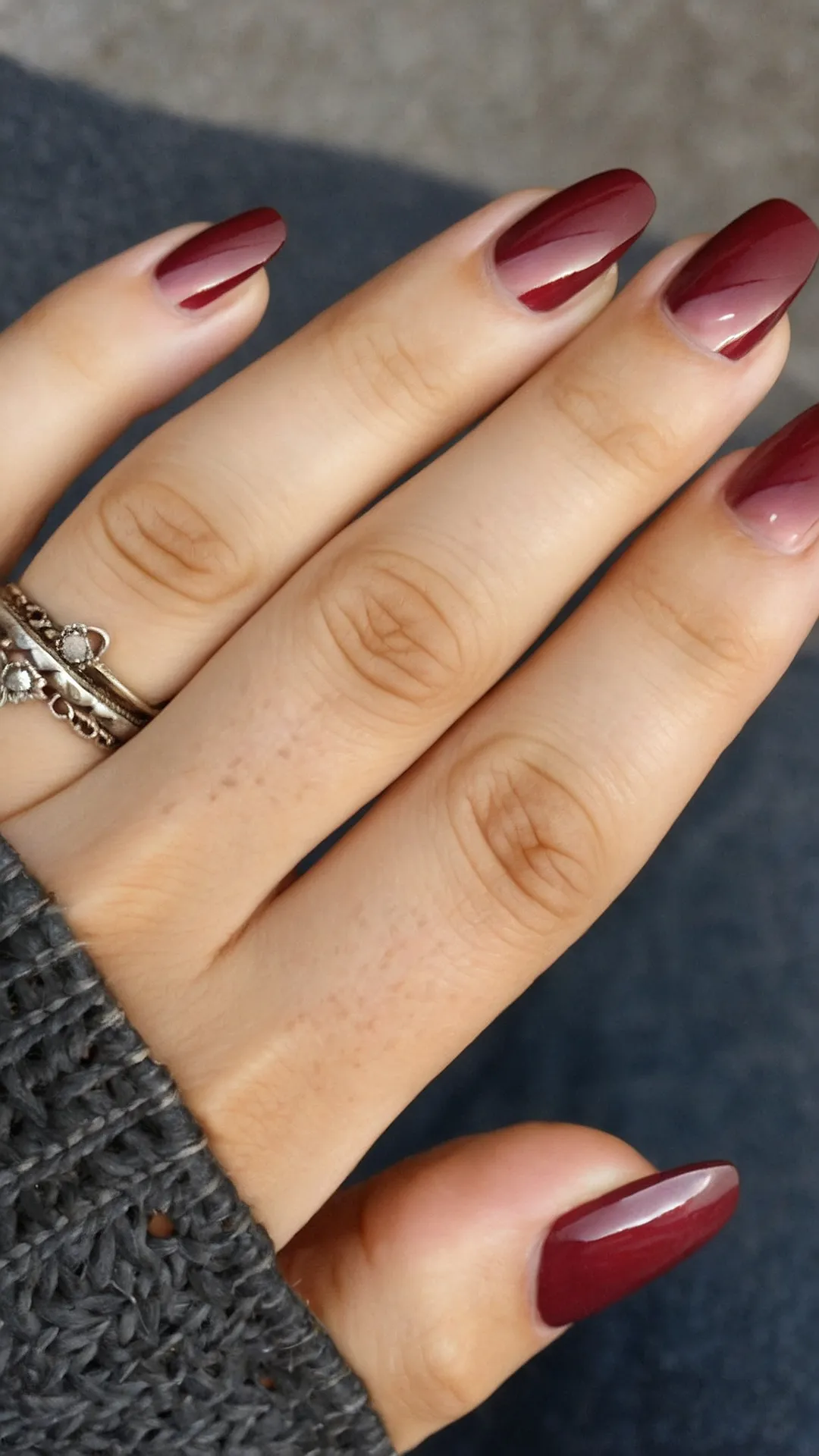 Fall's Embrace:  Subtle Nail Art