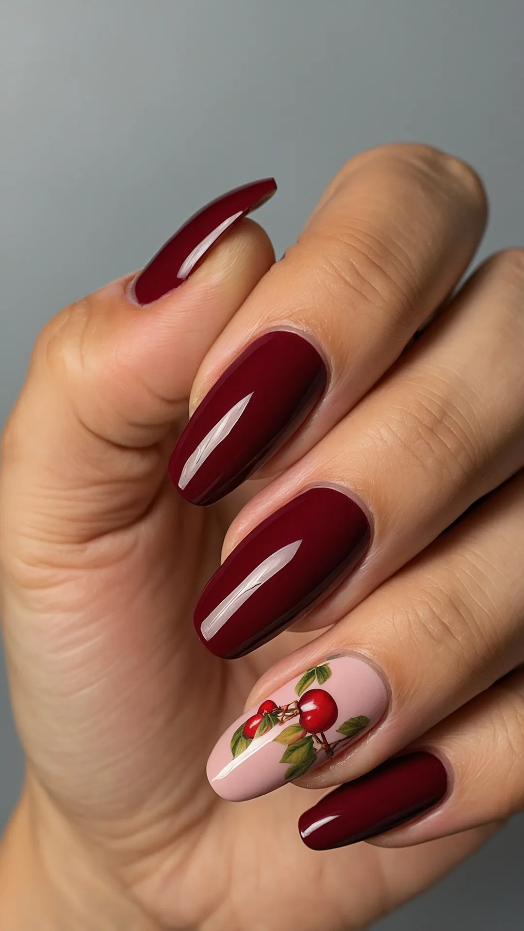 Ruby Cherry Nails