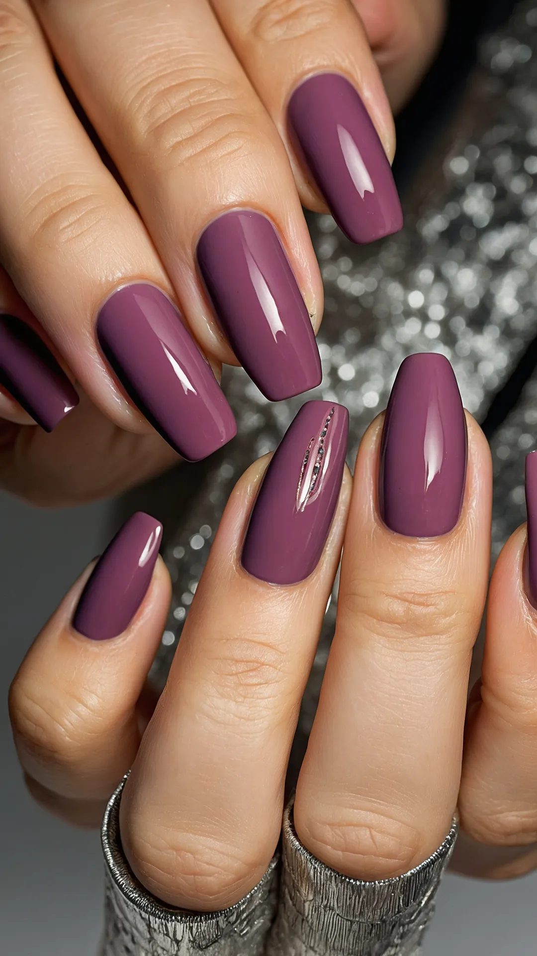 <p>Who says fall has to be all about pumpkin spice everything? These deep, gorgeous red nails are practically screaming 'autumn chic' louder than a leaf blower on a Saturday morning. They’re like the perfect cozy sweater for your fingertips, ready to hold a warm mug or maybe just look fabulous while you're scrolling through your phone. Plus, they pair perfectly with all the best fall vibes, from crunchy leaves to your comfiest dark wash jeans – just like the ones in the picture!</p><p>And let's talk about that stylish shape! These aren't just any fall nails; they're the kind of nails that say 
