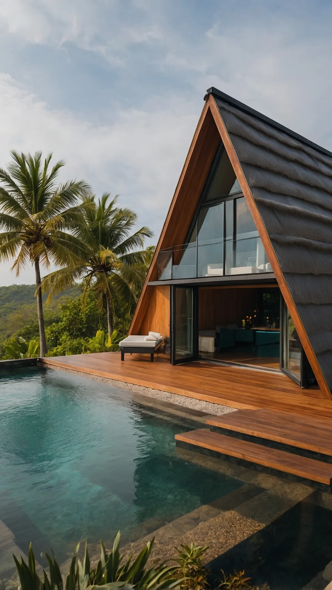 A-Frame Poolside Bliss