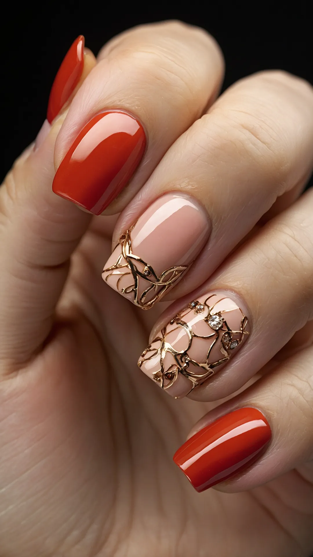 <p>These nails are absolutely serving up major fall vibes, aren't they? That deep, rich burgundy color is basically what happens when you bottle up all the cozy feelings of pumpkin spice lattes and crunchy autumn leaves. It's the perfect shade for when you want to look super chic but also low-key wish you were curled up in a giant blanket. You know, the kind of nails that make you feel fancy even when you're just doing homework or trying not to trip over a stray acorn on the sidewalk. They're basically saying, 