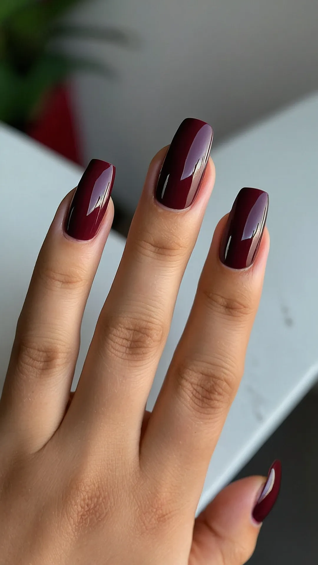 Classy Burgundy Nails