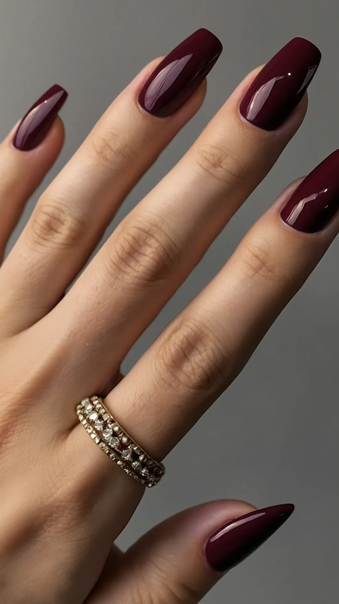 Chic Burgundy Manicure