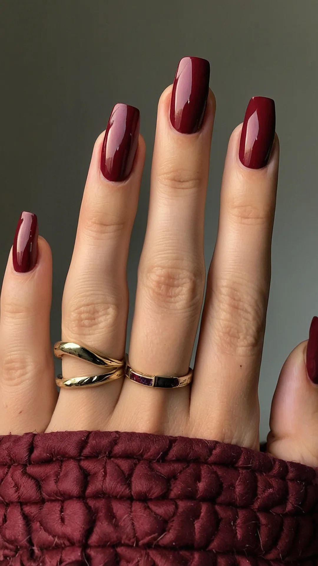 Burgundy Nail Statement