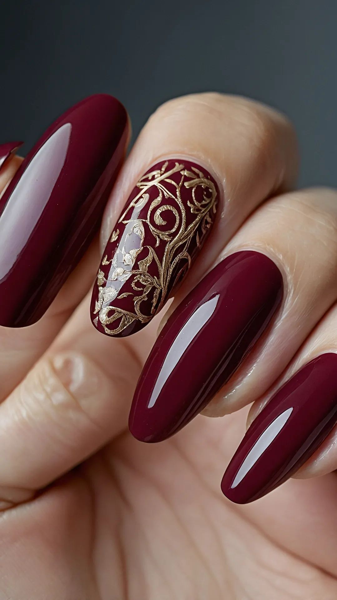 Fierce Maroon Fingertips