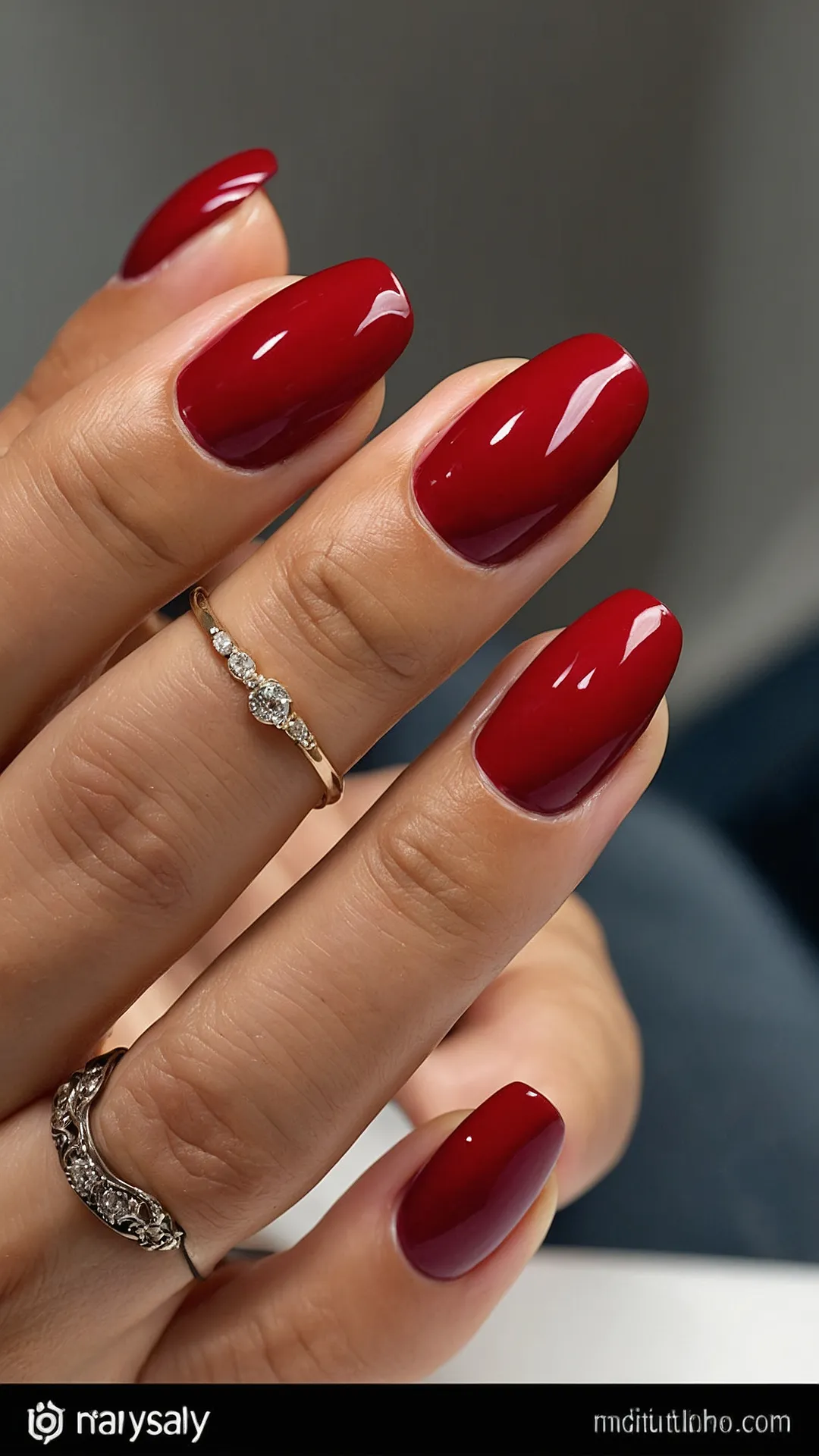 Power Nails: Maroon