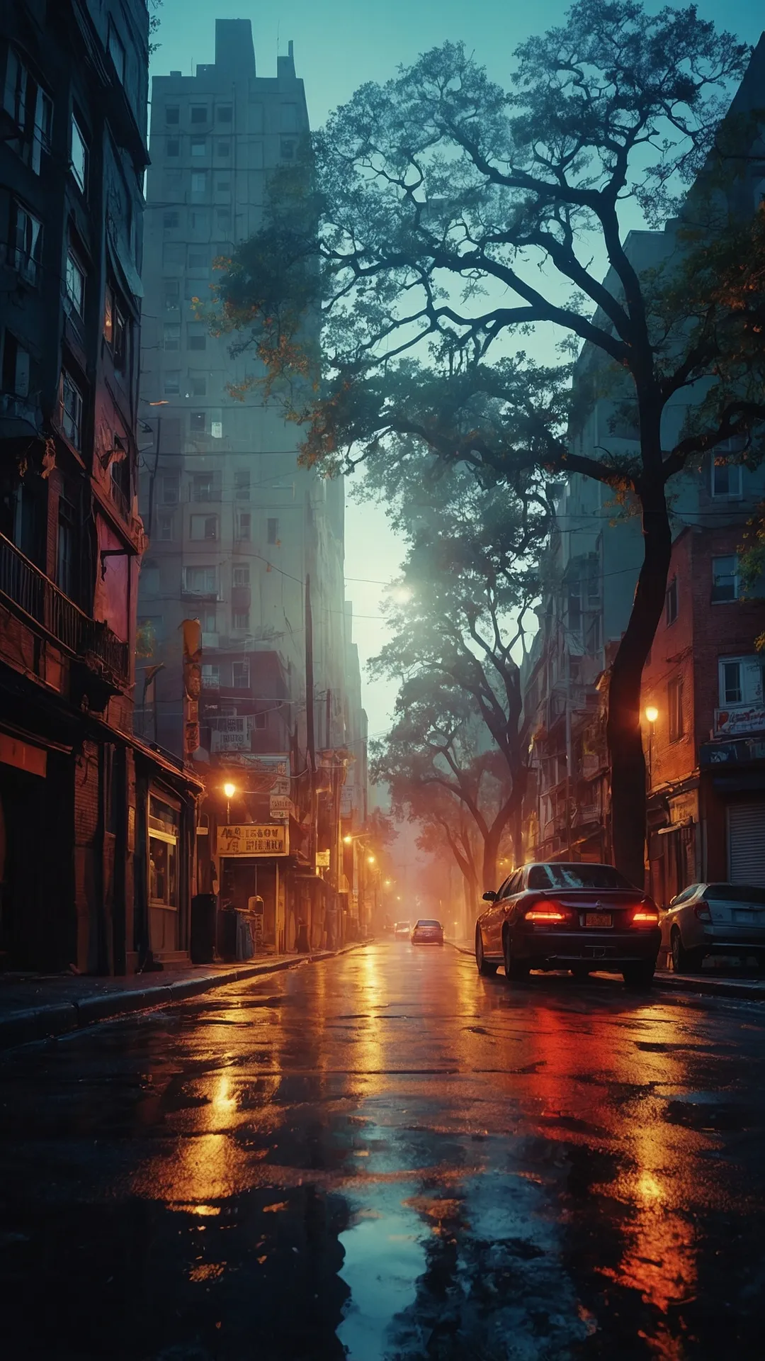 Sunset Streetscape