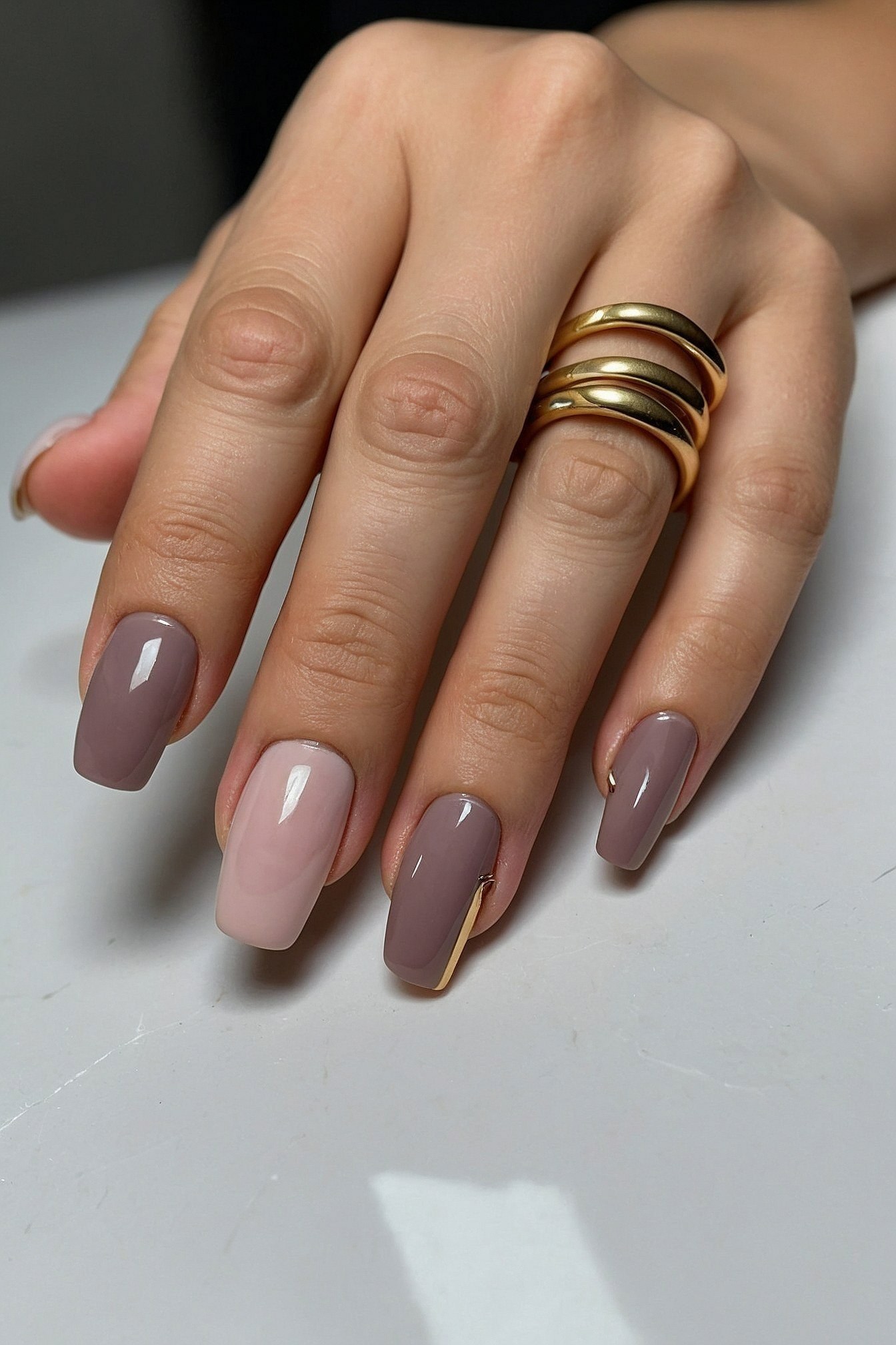 Nails featuring a smooth, glossy finish