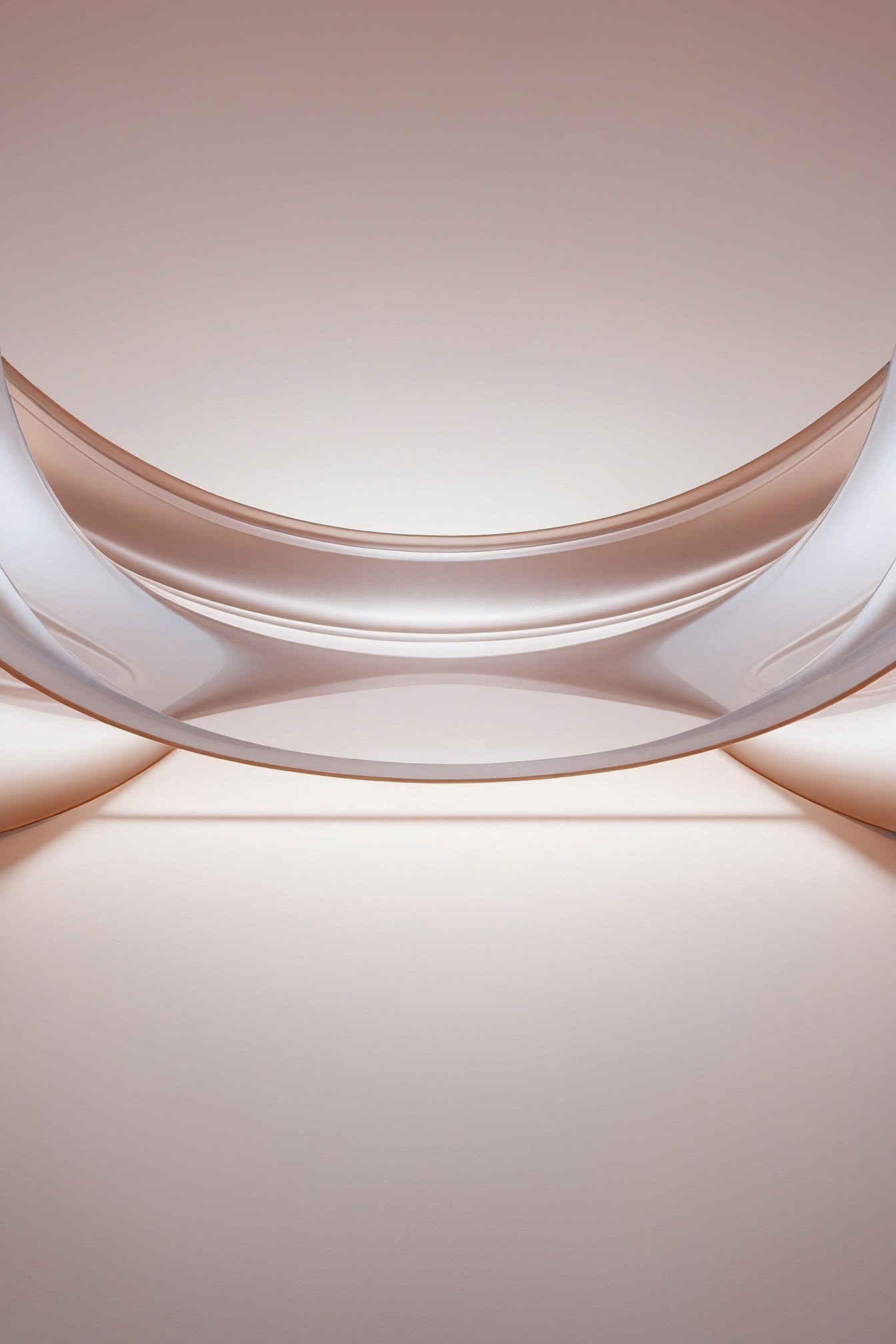 Curved Ribbons Reflecting Soft Light