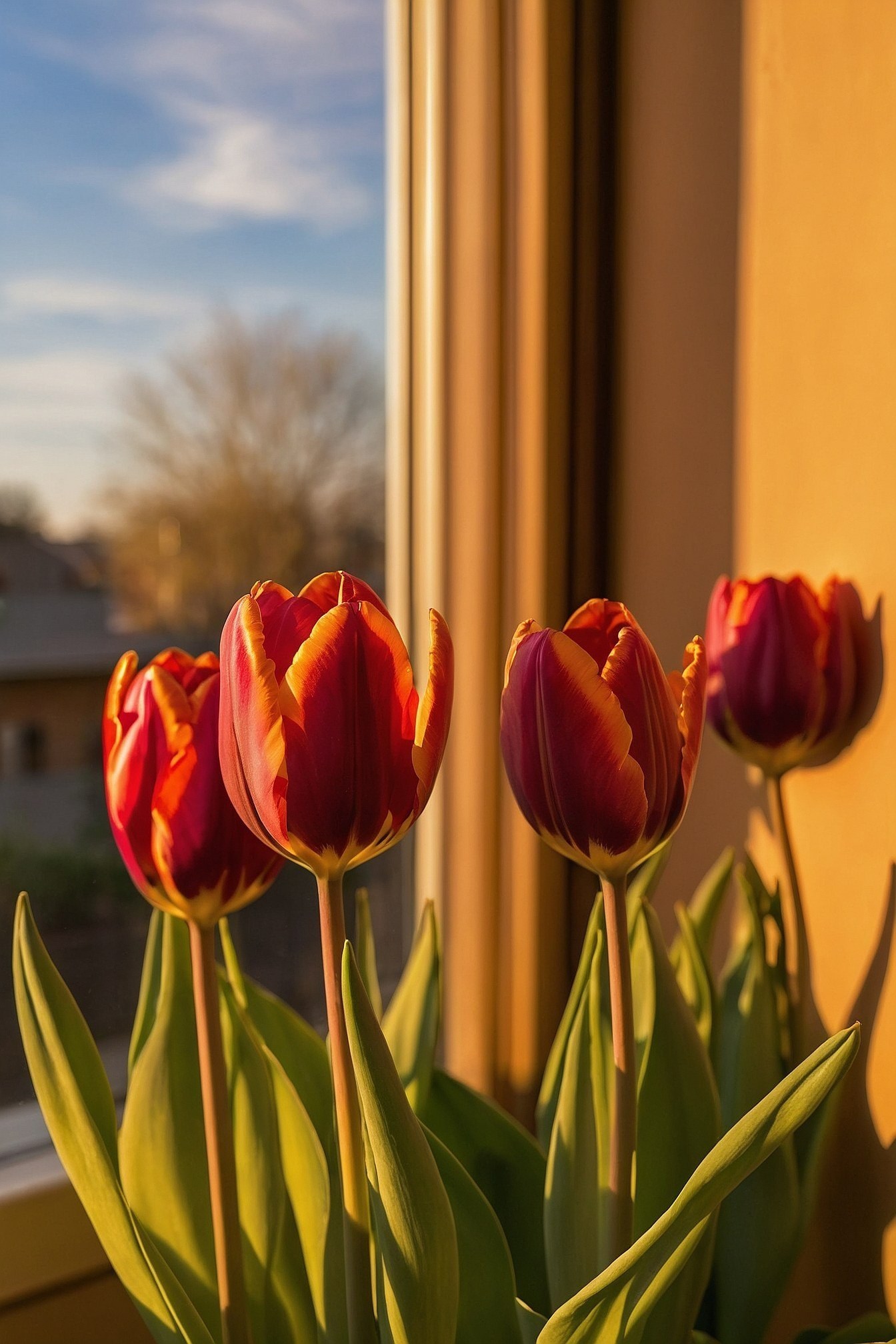 Sun-Kissed Tulips on a Warm Afternoon