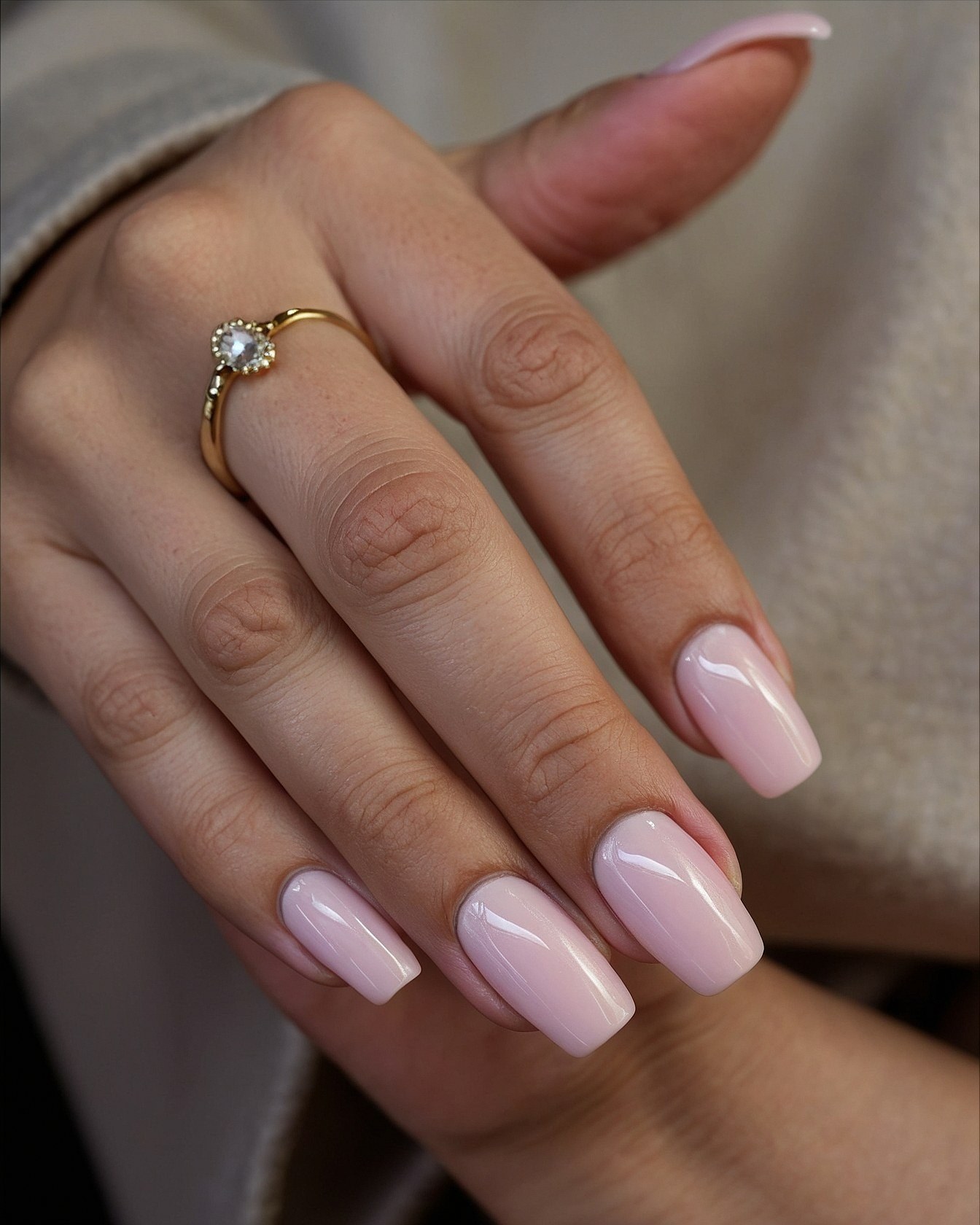 Delicate Oval Nails with Subtle Sheen