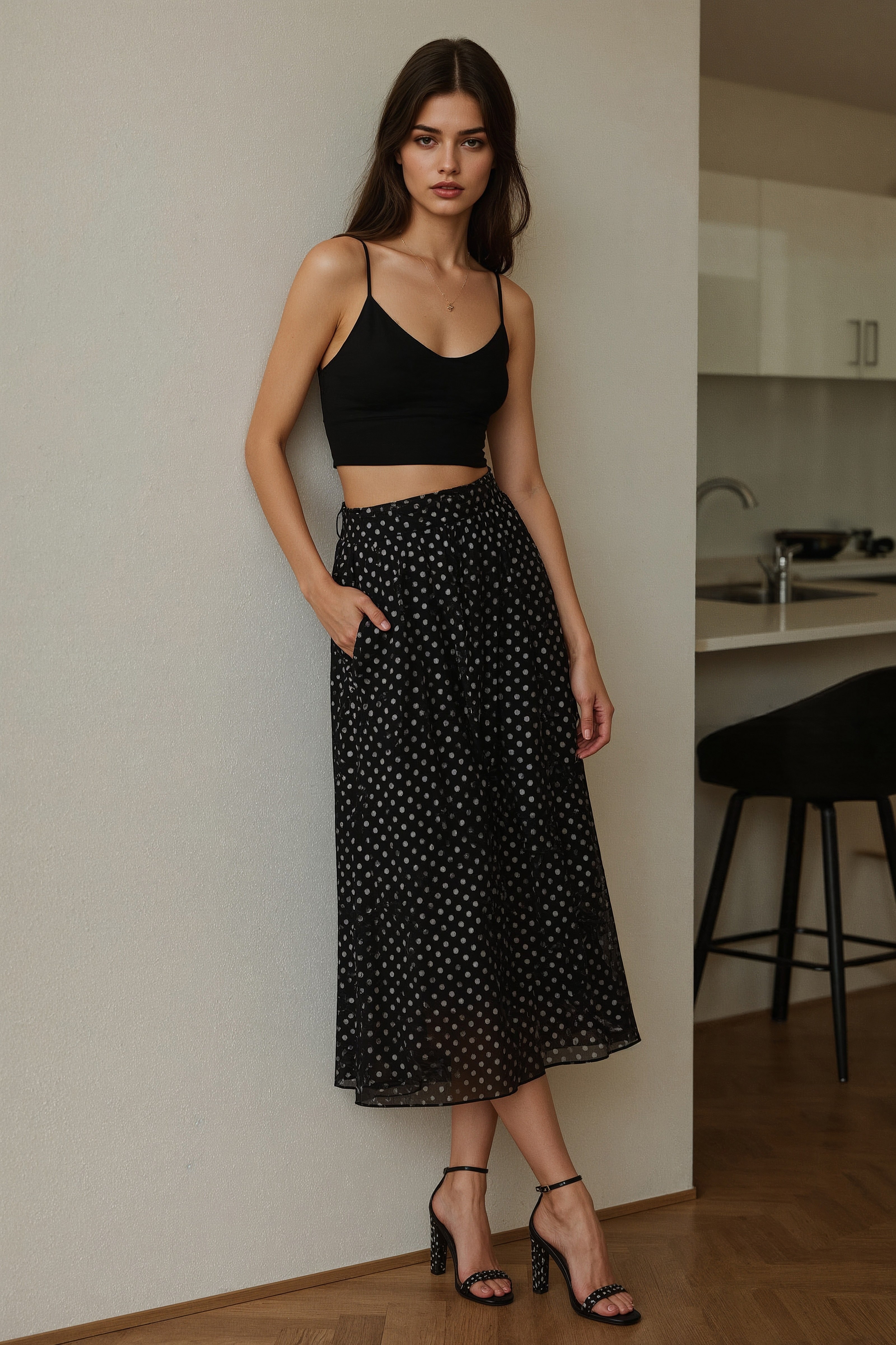 Gossamer skirt with subtle sparkle