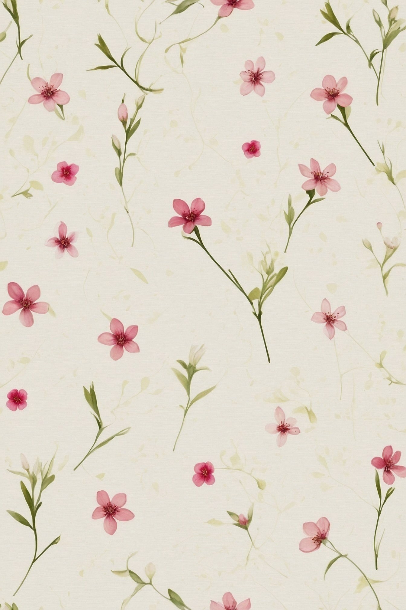 Delicate Petals on a Soft Cream Canvas