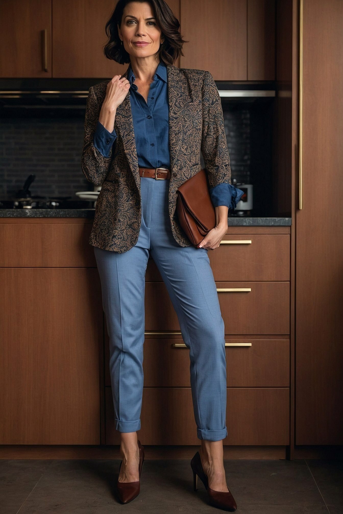 Textured Blazer and Crisp Shirt