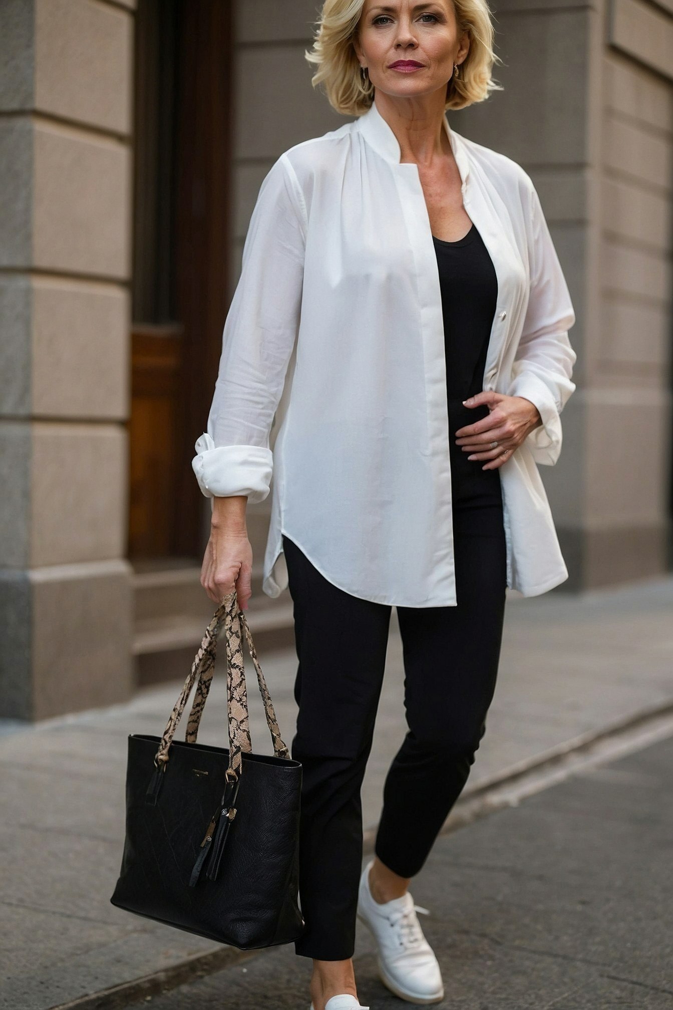 Crisp white shirt texture against a dark base