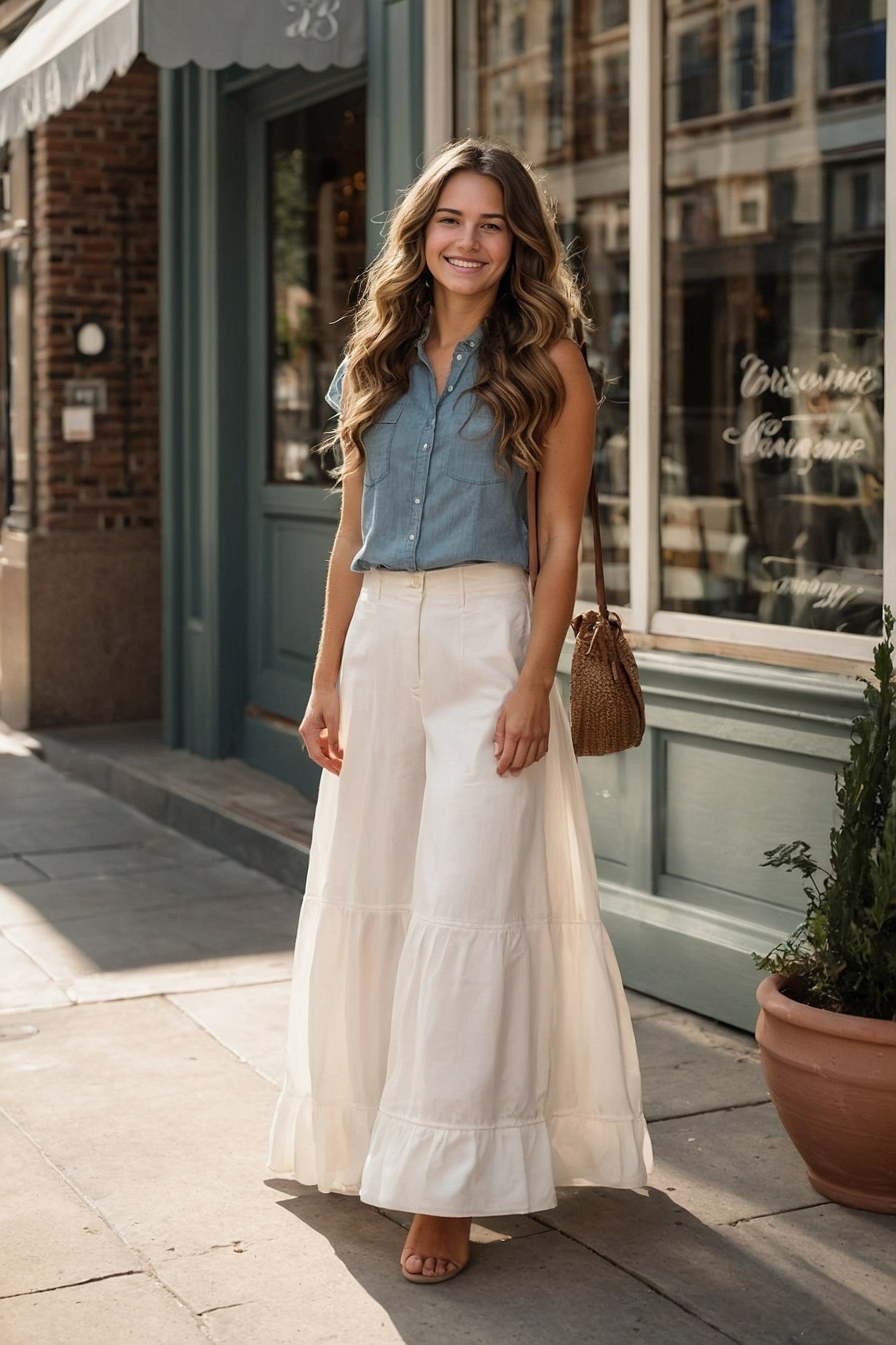 Soft Chambray Meets Flowy Cotton