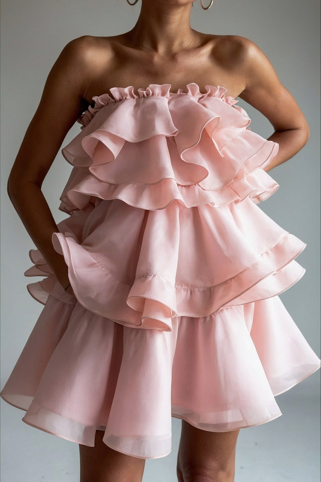 Soft Organza Layers in Blushing Pink