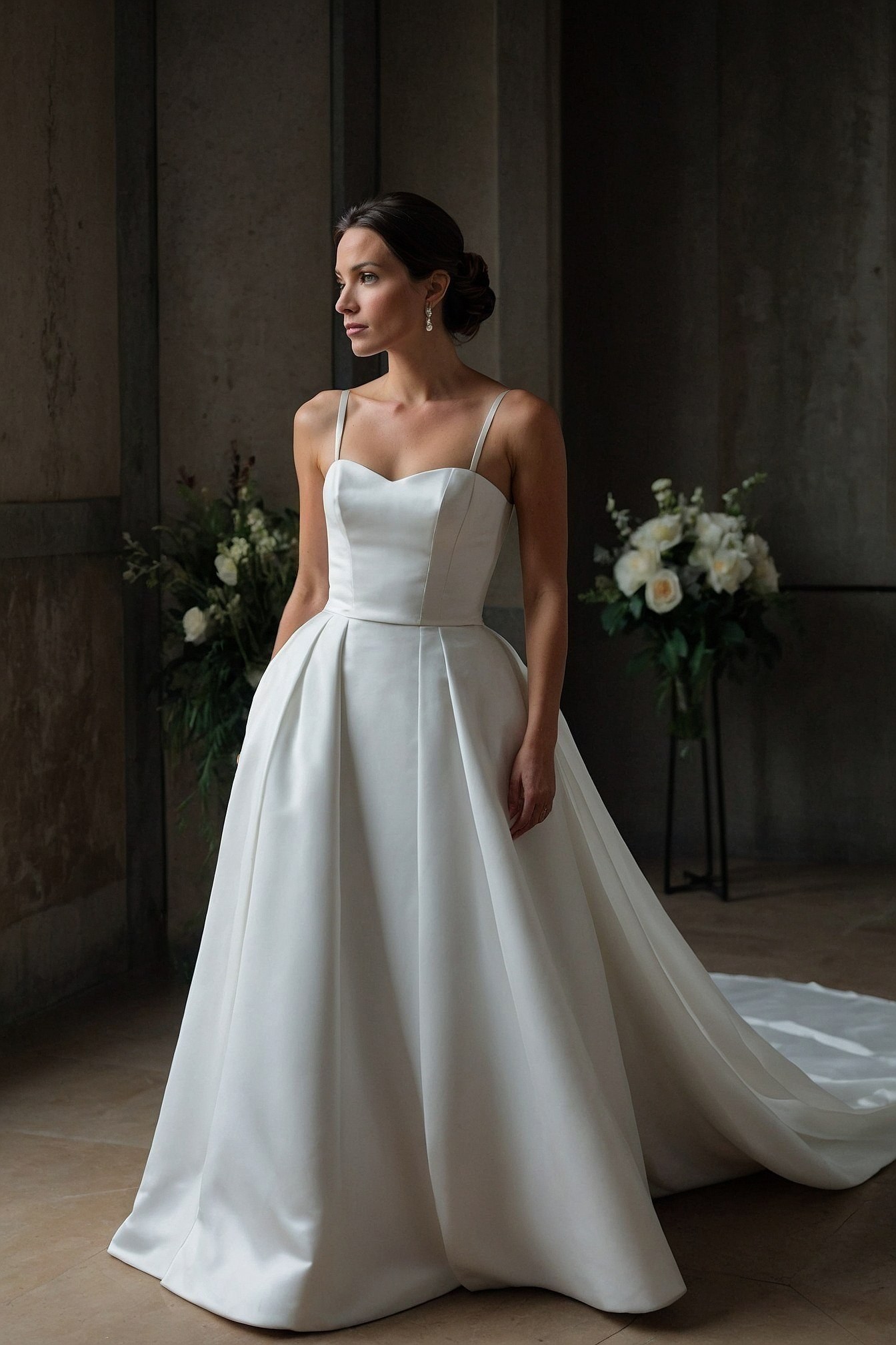 Gown Fabric Catches the Light with Subtle Sheen