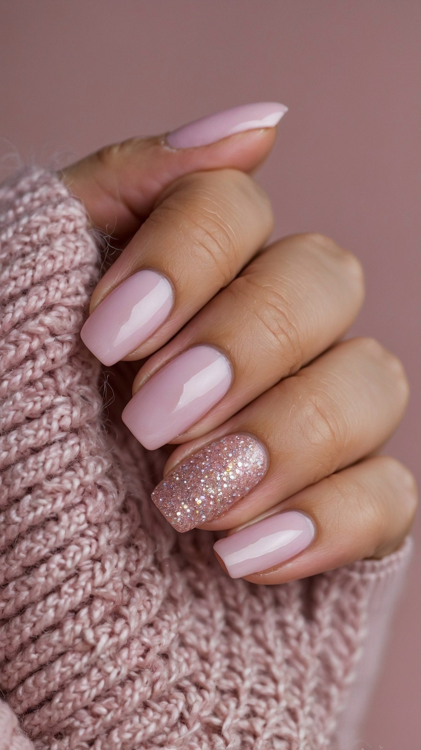 Soft knit texture meets subtle sparkle