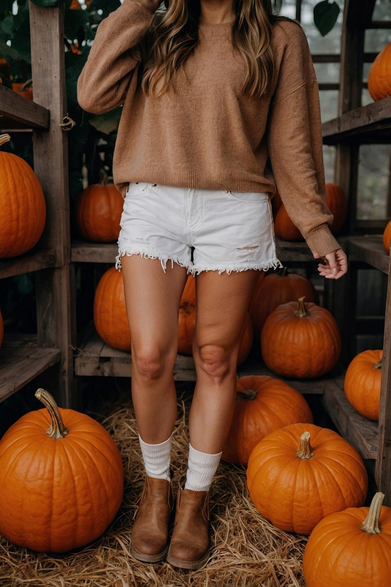 Styling Denim Skirts for Fall Outfits at the Pumpkin Patch