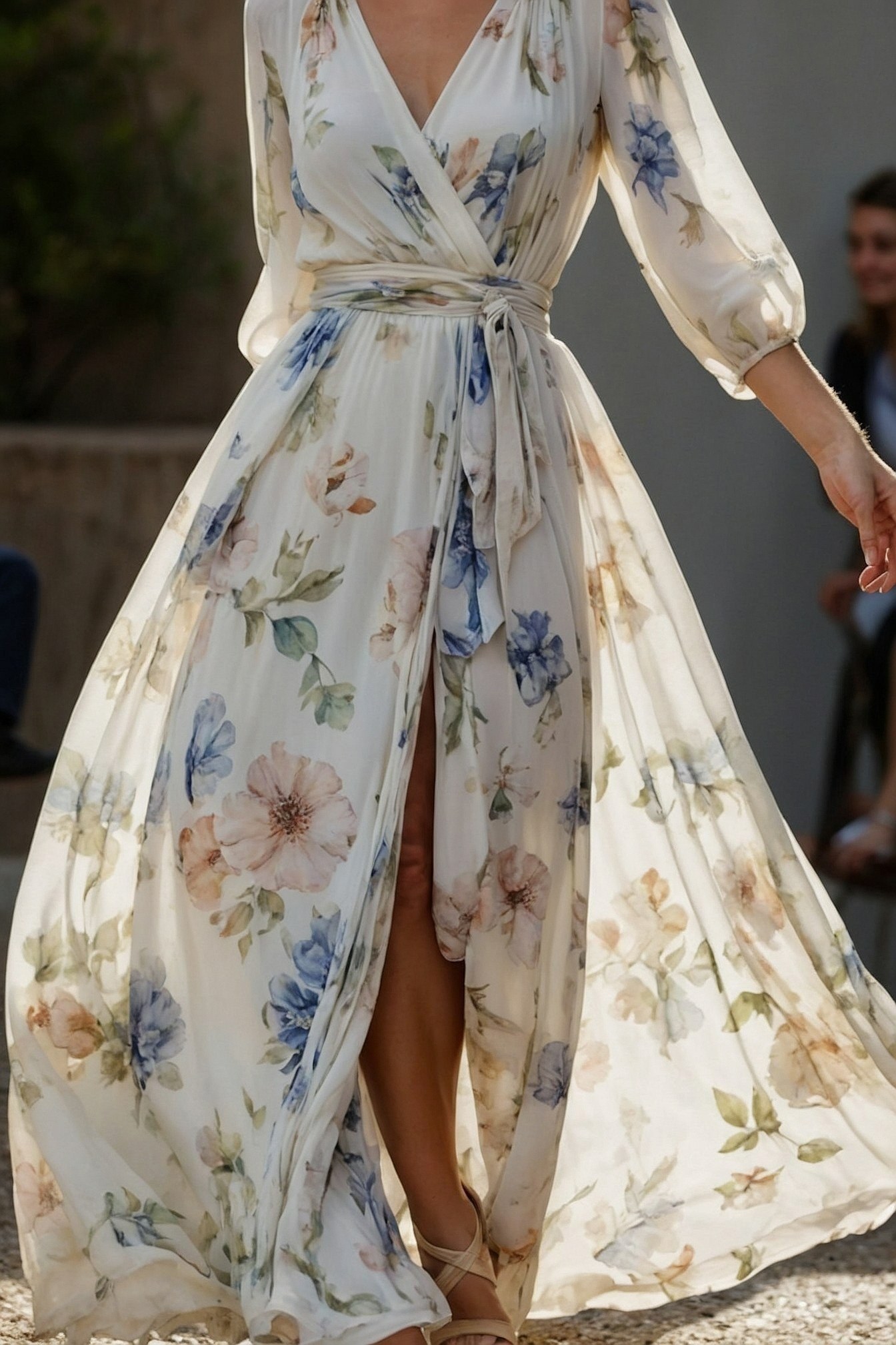 Choosing a Wrap Style Floral Maxi Dress for Spring