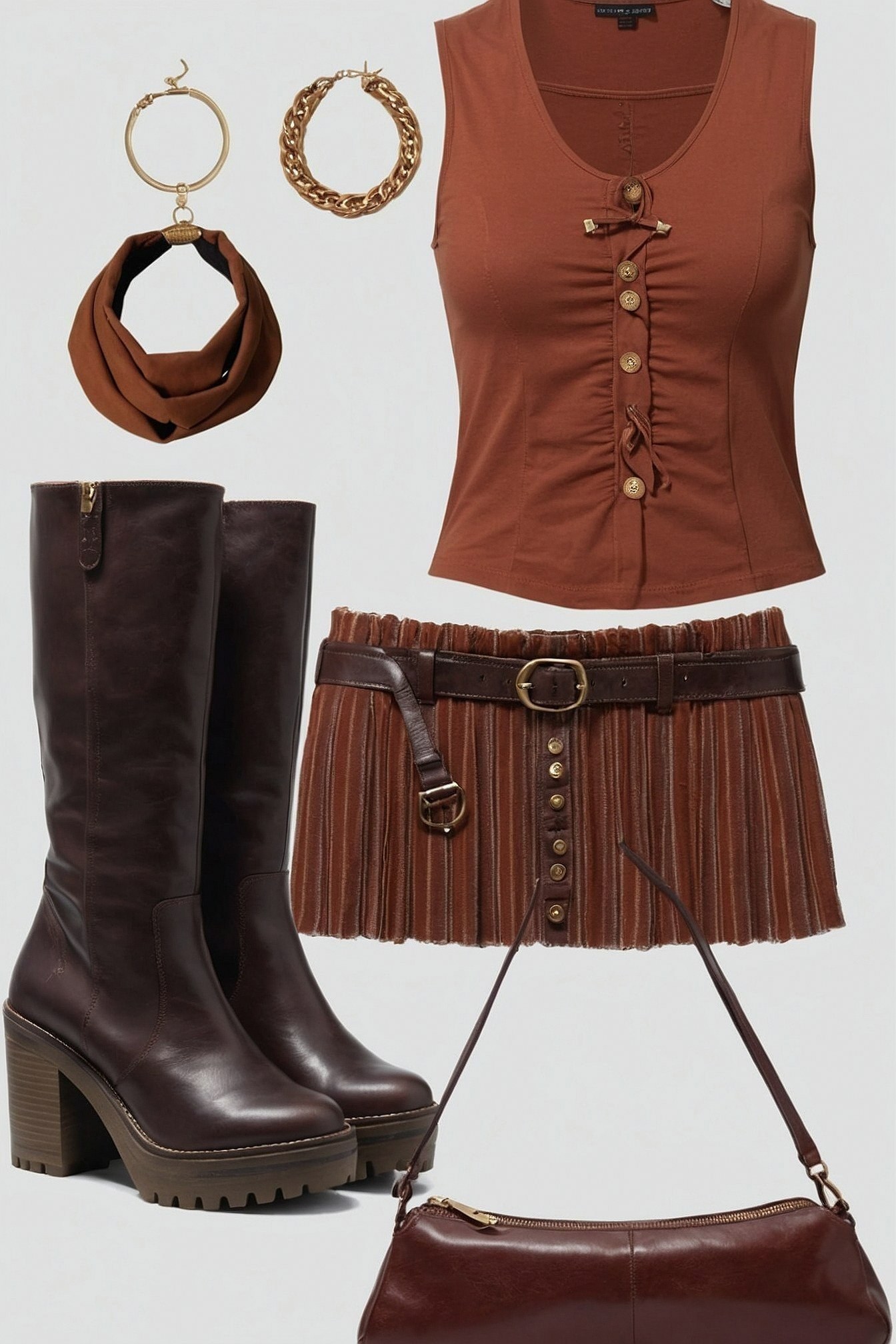 Building a Monochromatic Fall Outfit with Rich Brown Tones