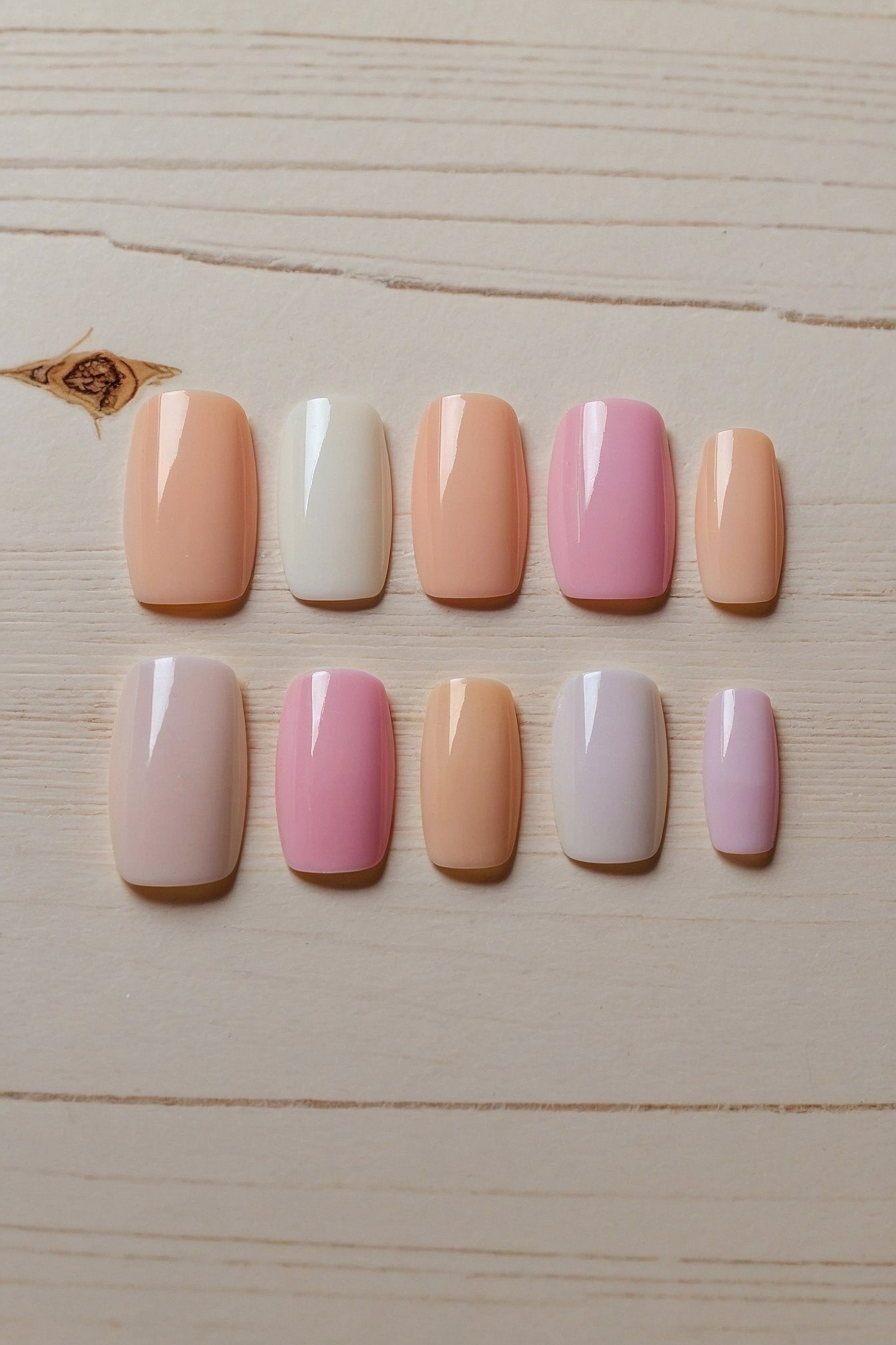 Simple Pastel Press On Nails for Sunny Days