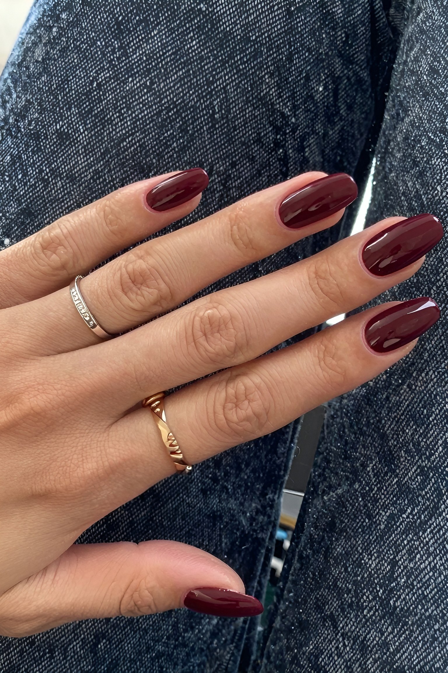 Why Long Almond Nails with Deep Wine Polish Work