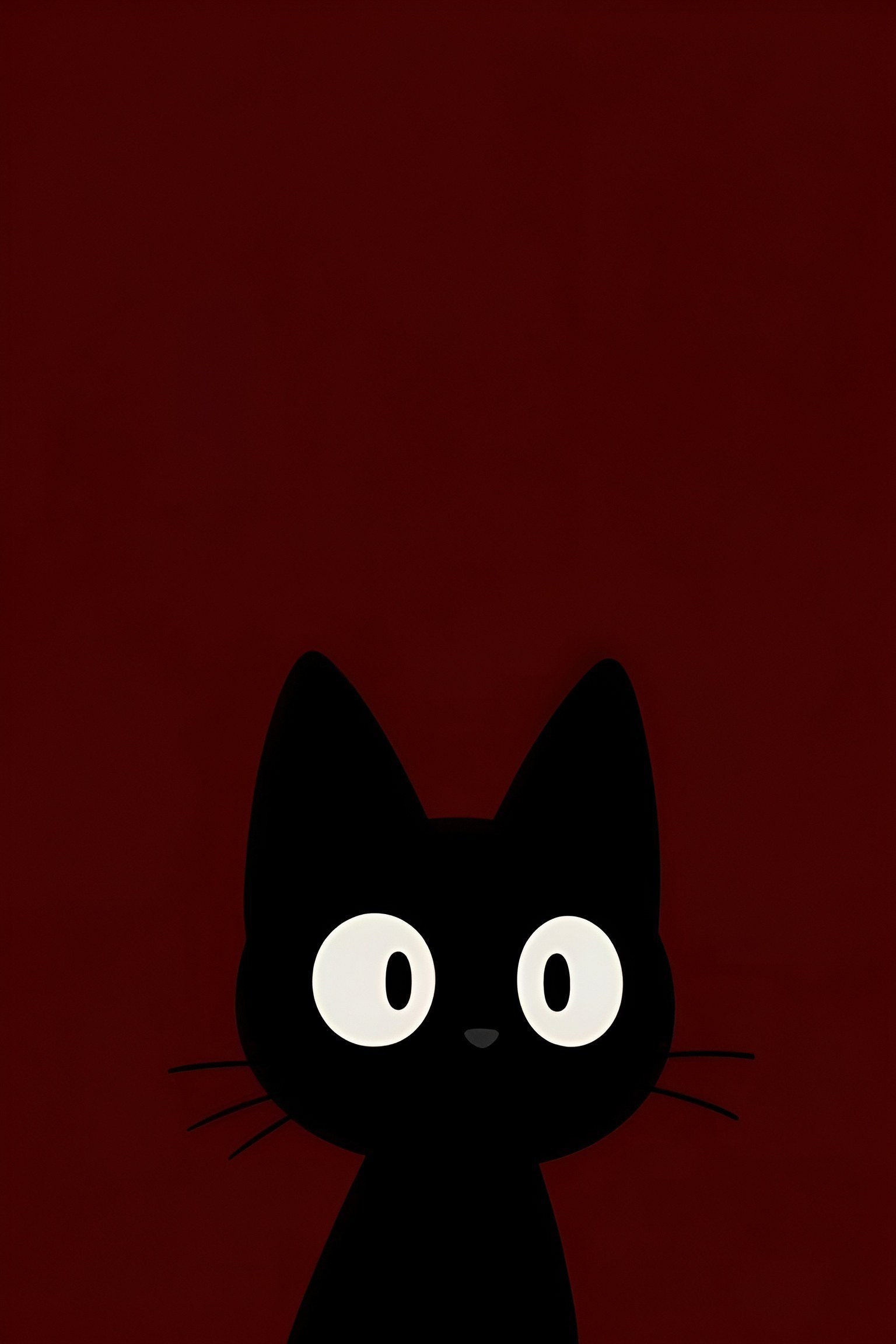 Choosing a Minimalist Cat Wallpaper with Dark Red Accents
