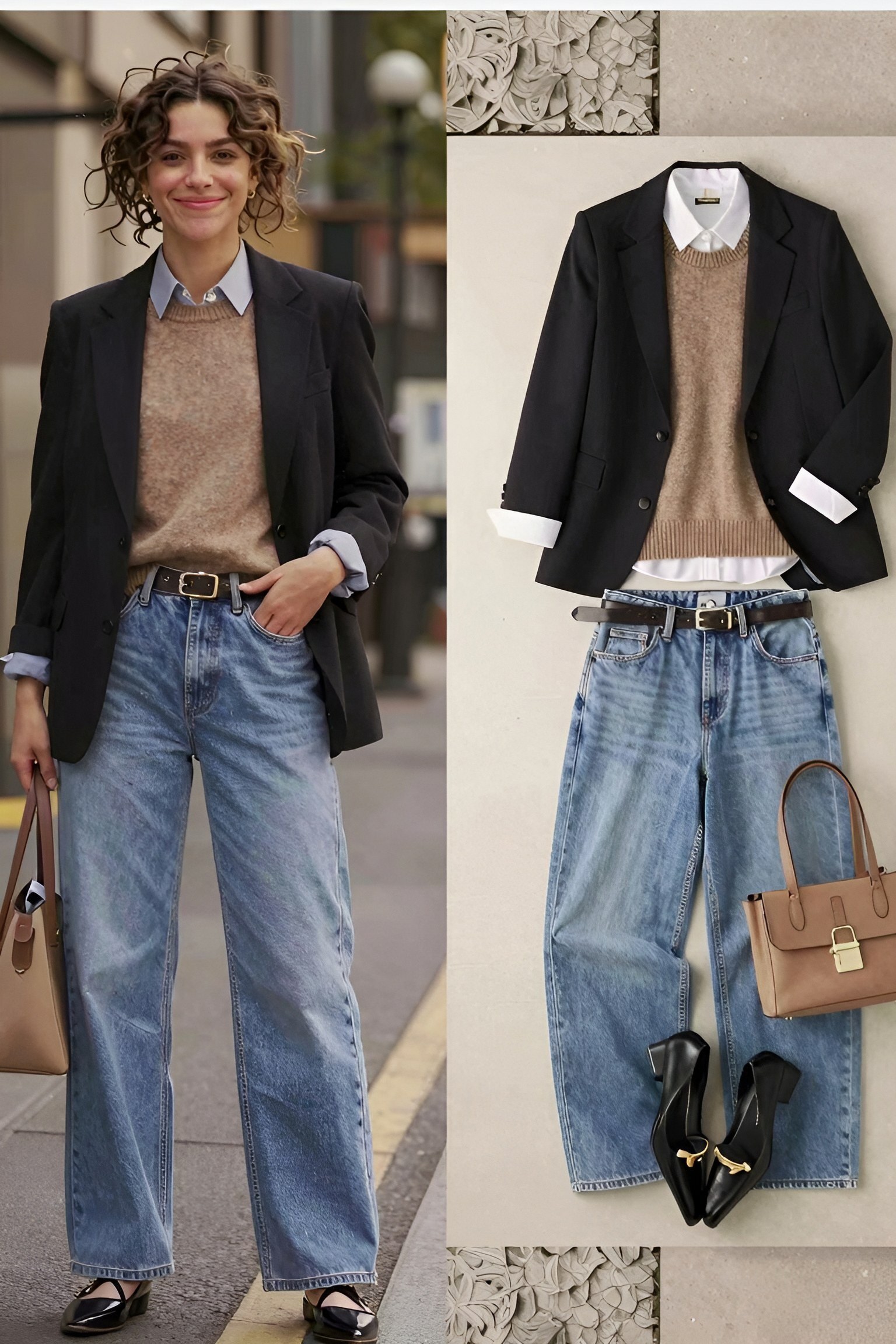 Layering a Sweater Under a Tailored Blazer