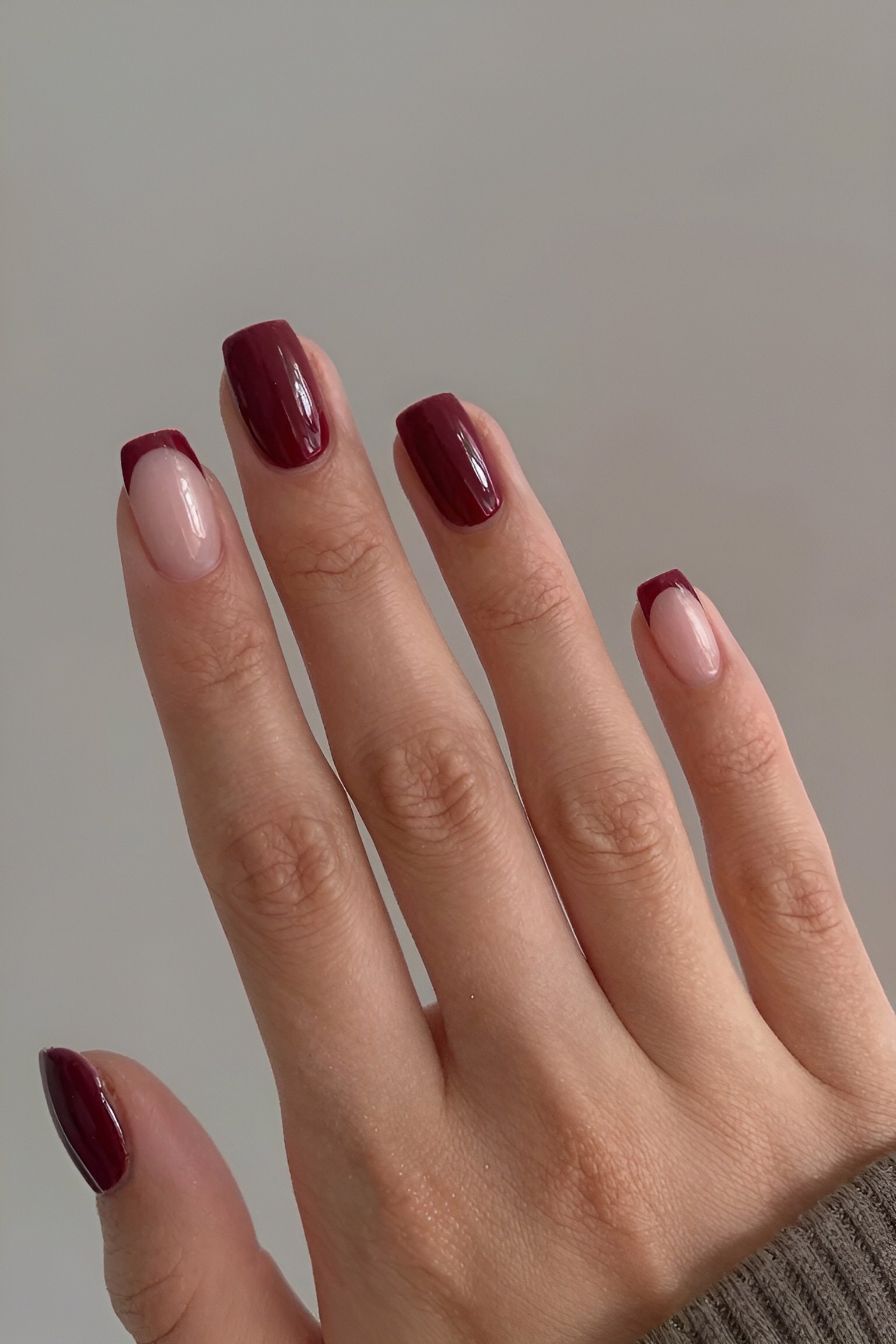 Choosing Dark Red French Tips for Professional Settings