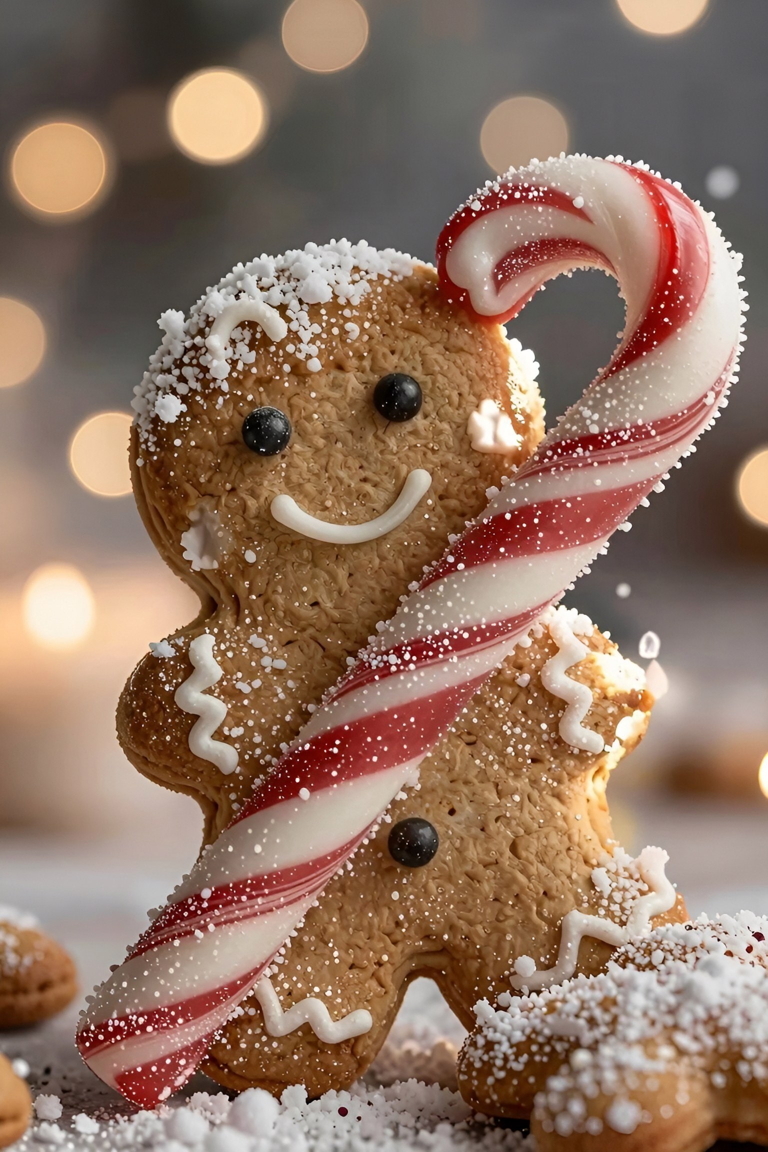 Decorating Gingerbread Cookies with Candy Canes