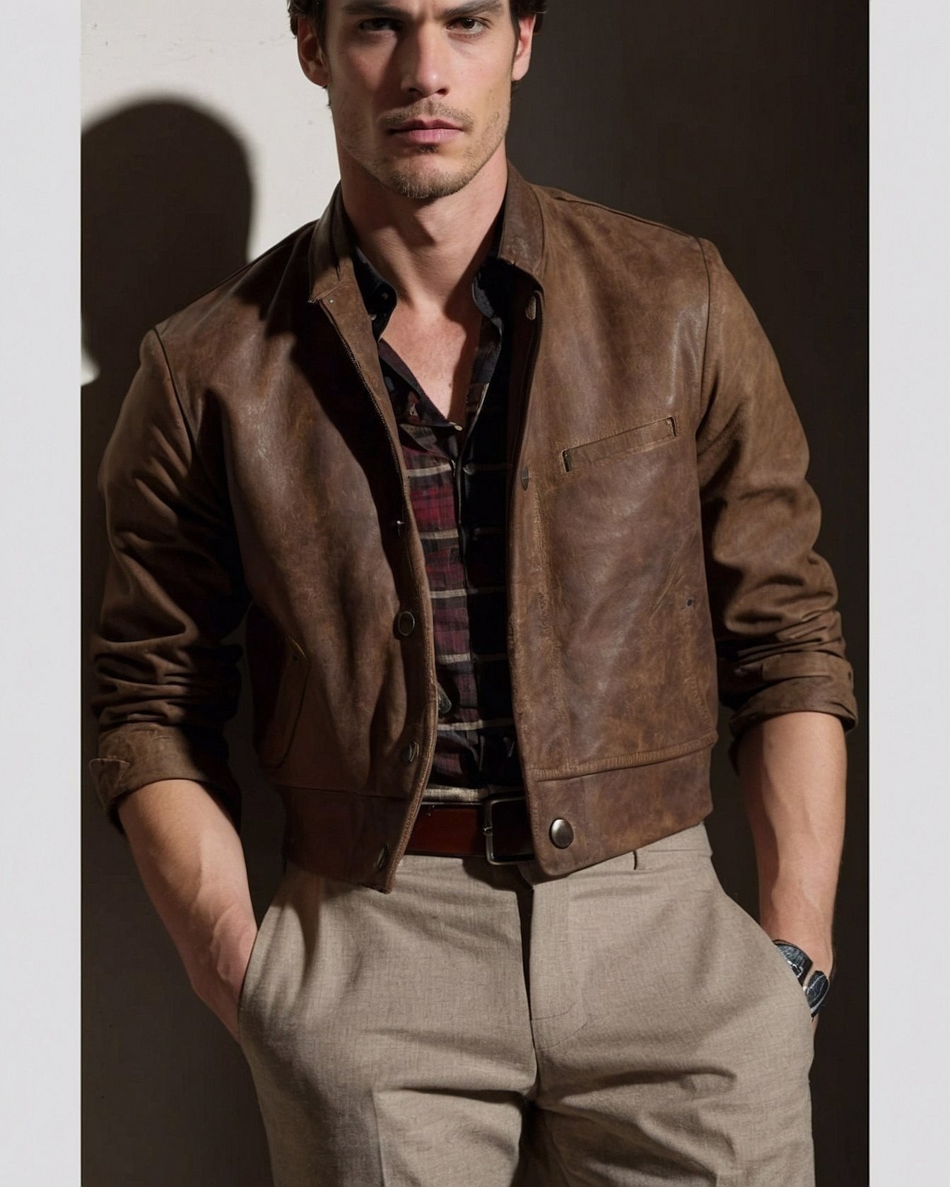 Textured Jacket Meets Soft Trousers