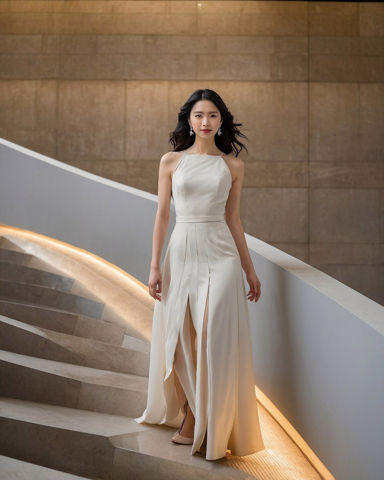 How does this dress highlight effortless elegance?