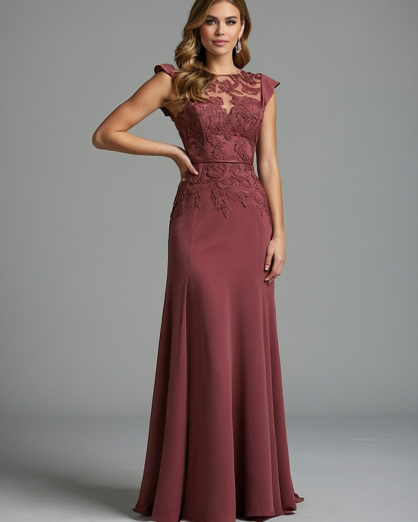 How does the delicate lace accent the matte fabric?