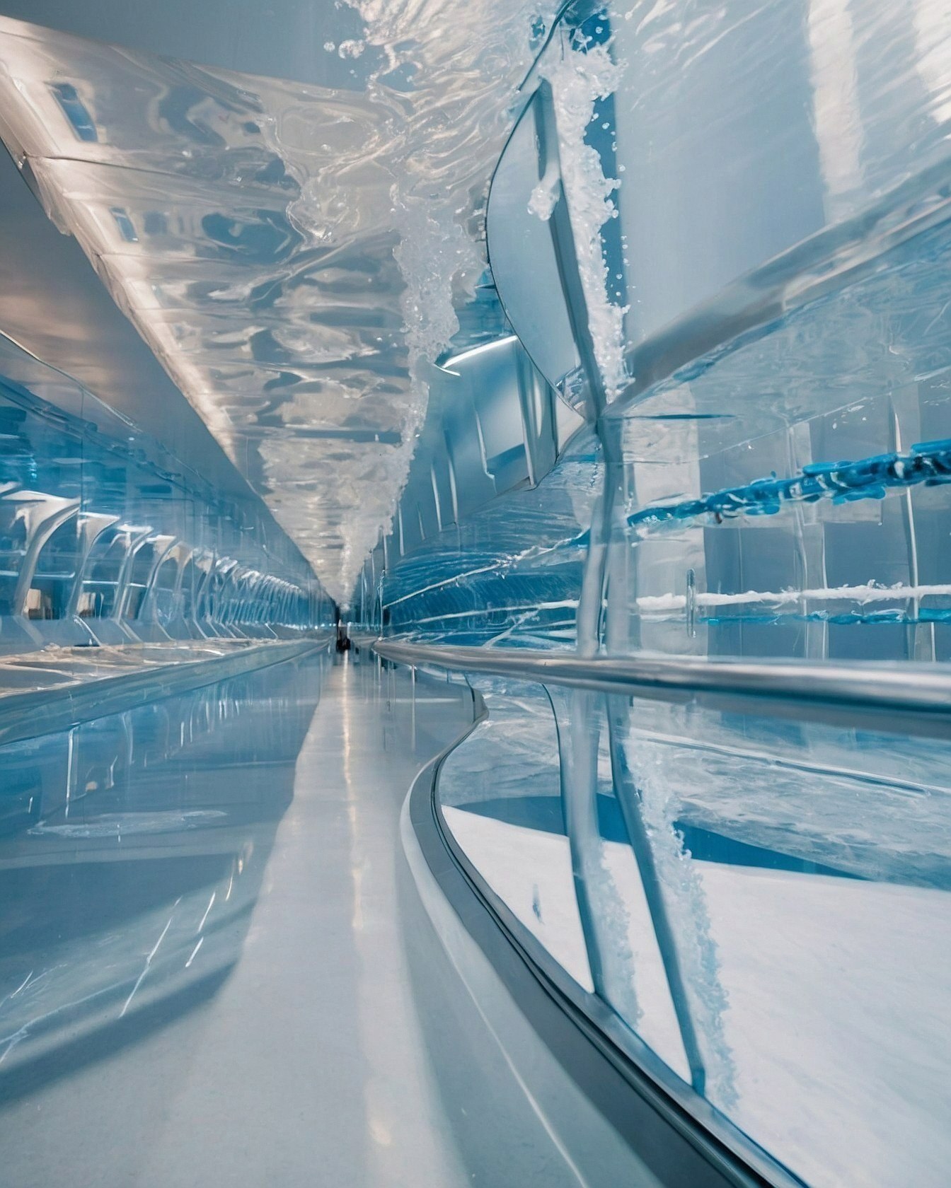 Perspective Through Watery Hallways