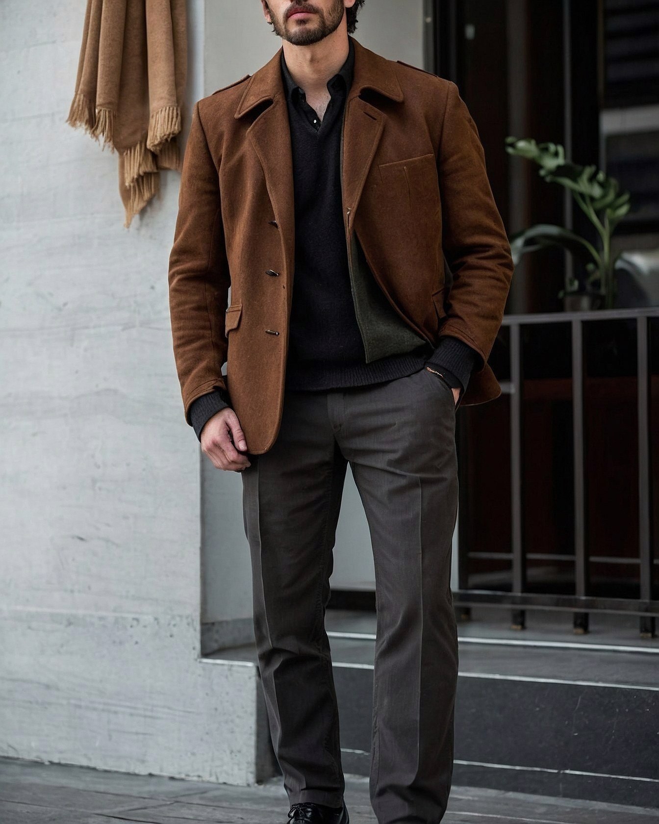 The Richness of a Textured Brown Jacket