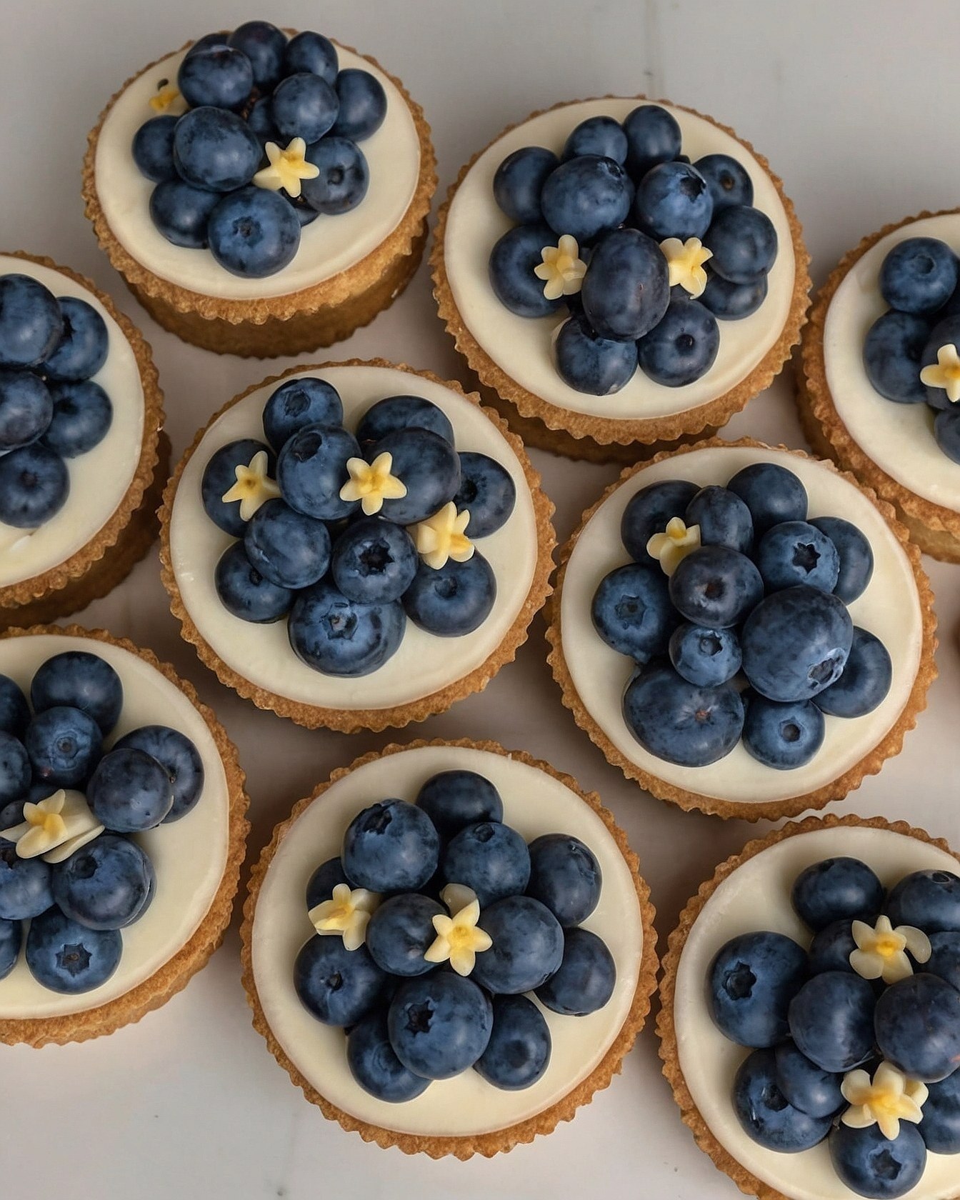 What makes these mini tarts so visually appealing?