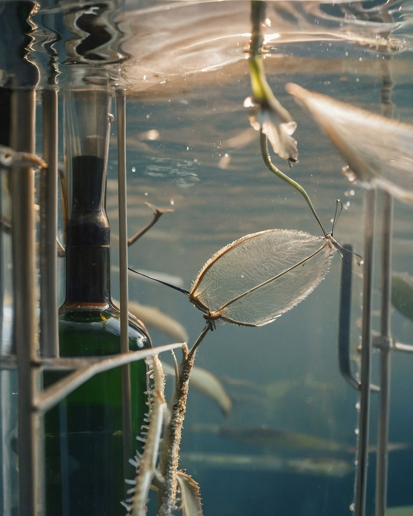 Delicate Seed Pods Captivated Underwater