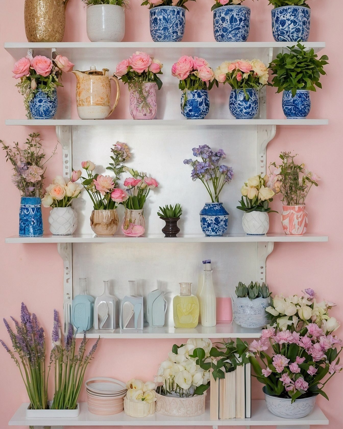 A Curated Collection of Vases and Blooms