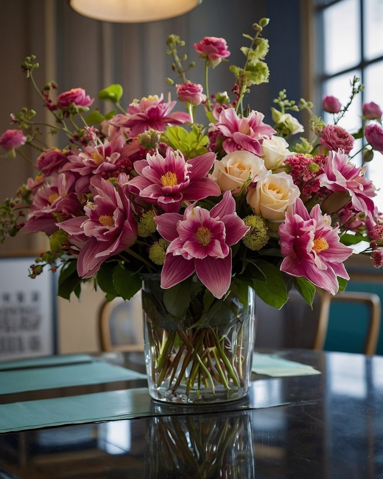 A Bouquet's Deeper Pink Tones and Texture