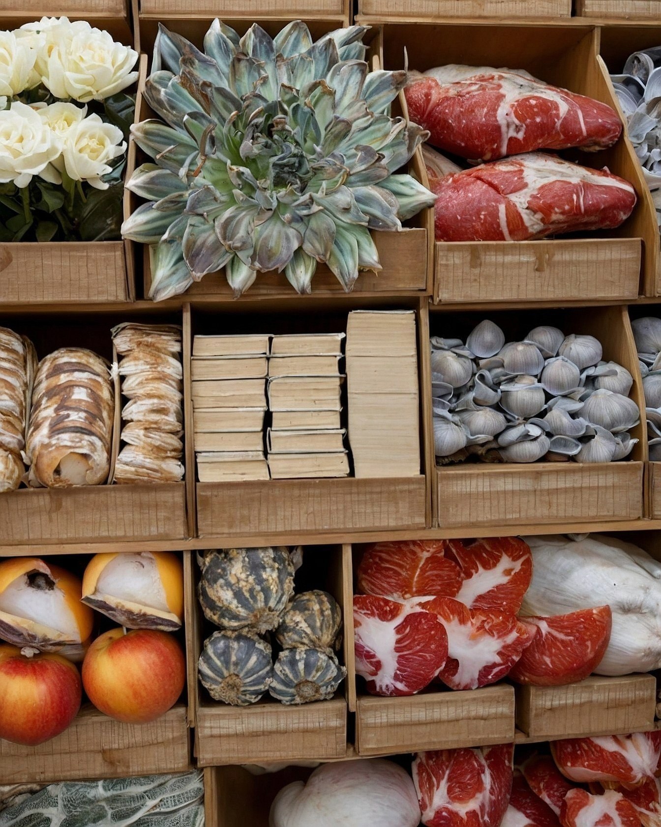 What unexpected pairings create visual intrigue?