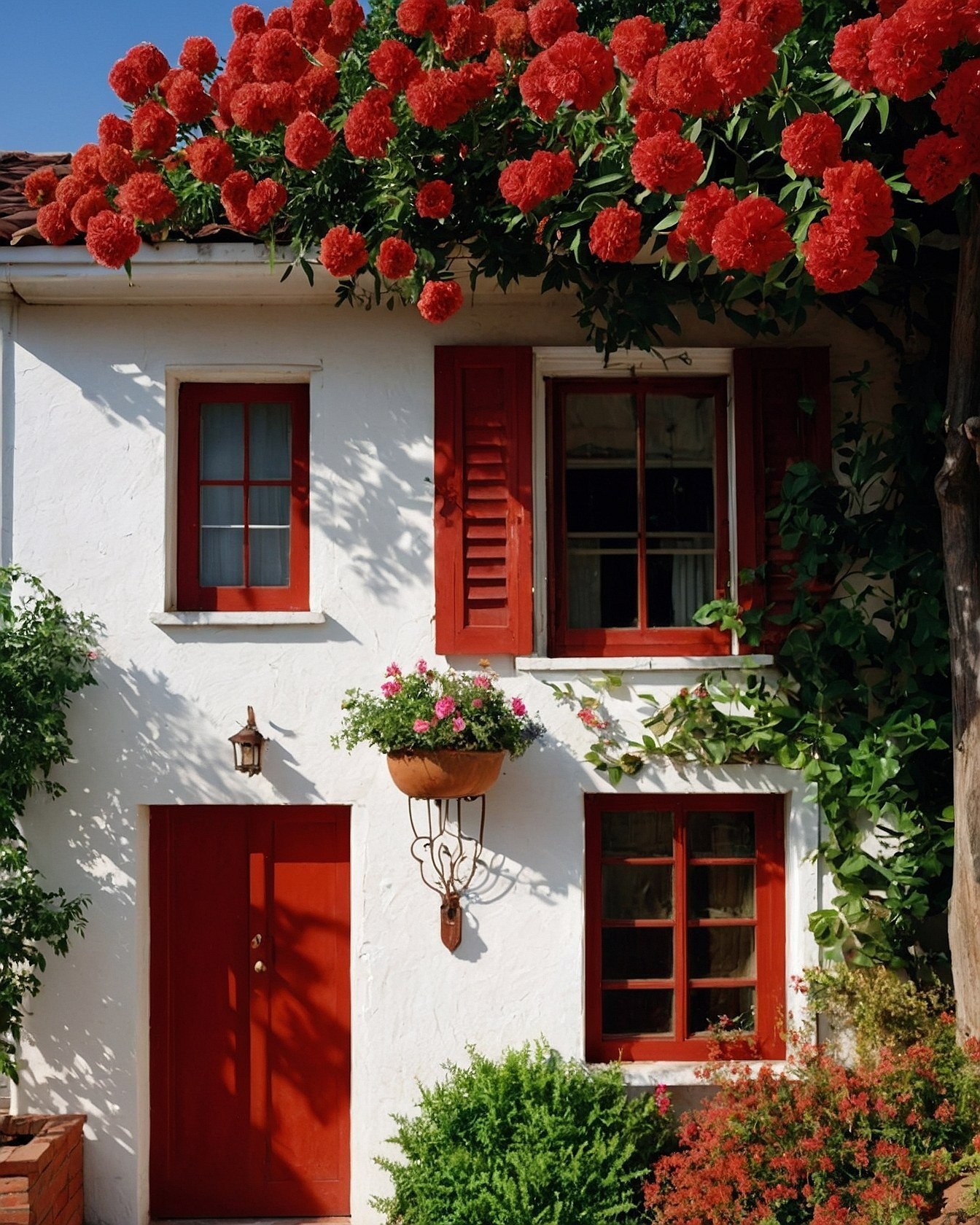 What's that vibrant hue framing the entryway?